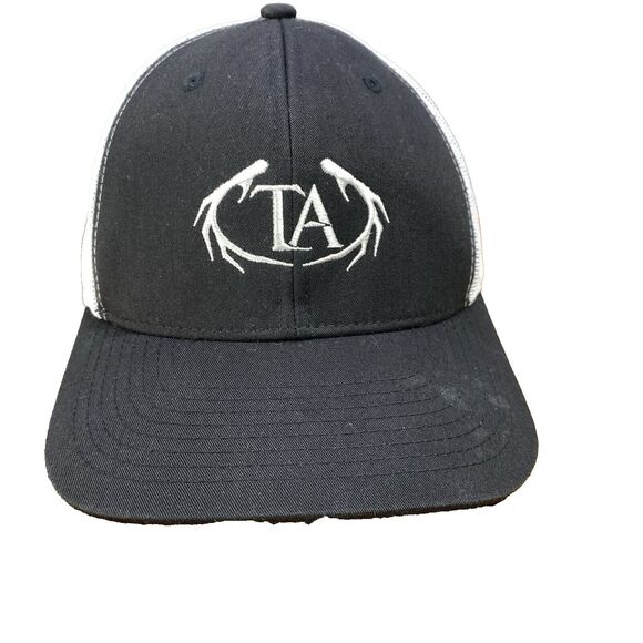 DEER SKULL ANTLERS (TLA) Hat Black Baseball Ball Cap Adjustable SNAPBACK Mesh - Picture 1 of 11
